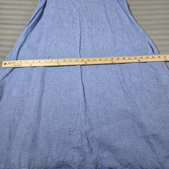 Mes Soeurs Et Moi Dress Womens Small Blue Linen Sleeveless V Neck A Line Midi - Picture 5 of 9